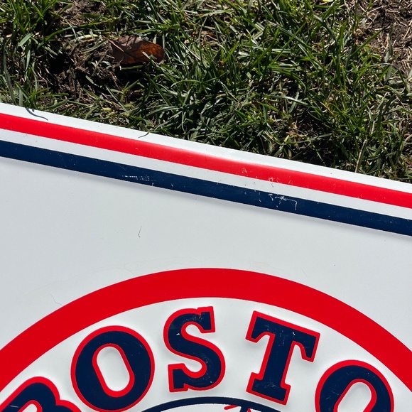 Vintage 90s Boston Red Sox MLB Metal / Tin Sign - Picture 8 of 8